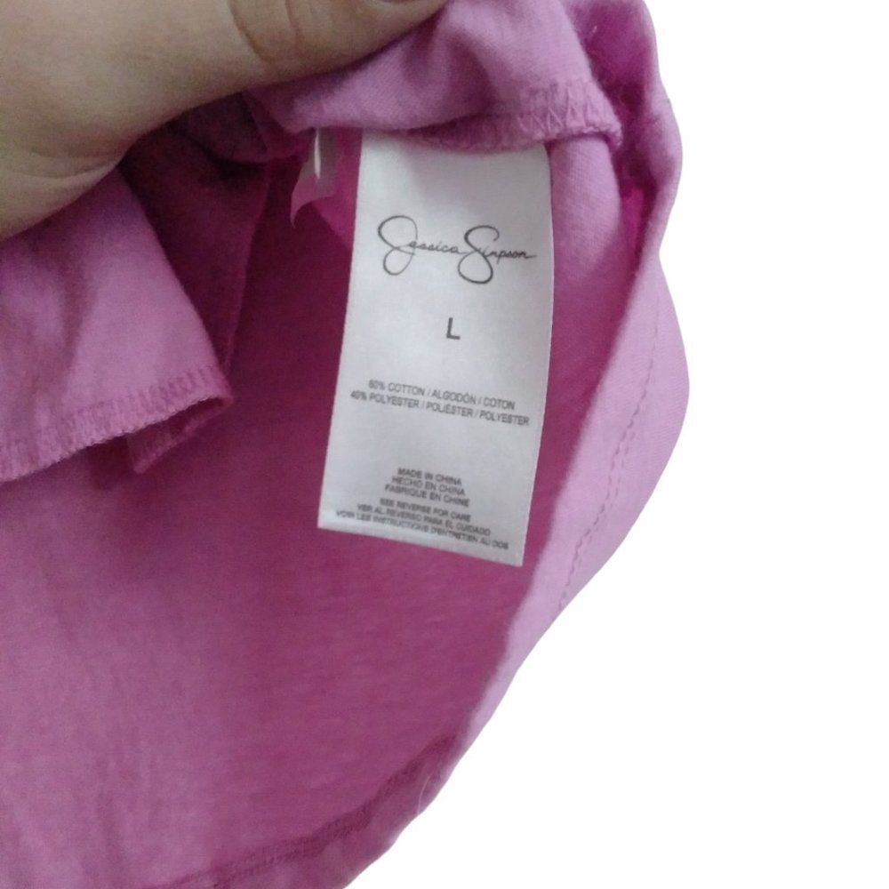 JESSICA SIMPSON COLLECTIBLE girls large flamingo purse pocket graphic tank - Picture 9 of 12